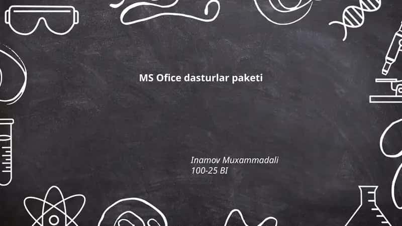 MS Ofice dasturlar paketi 1