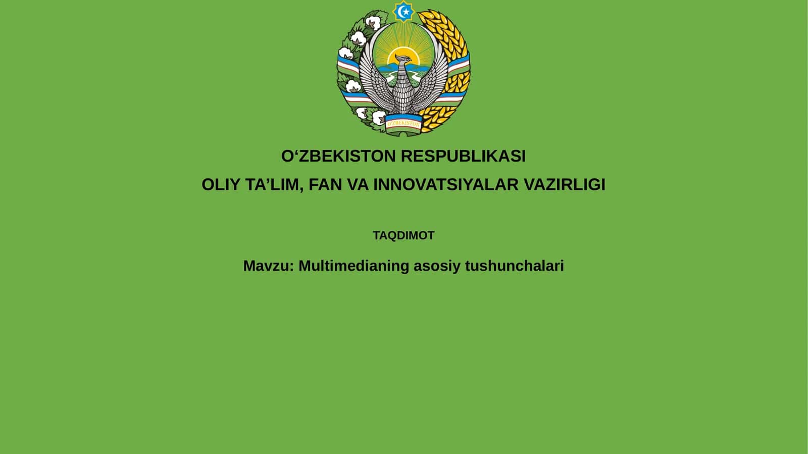 Multimedia tushunchasi 1