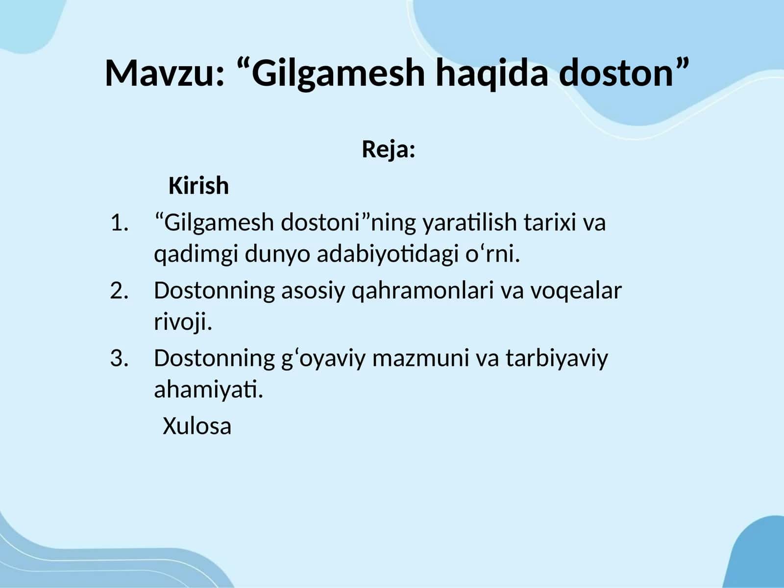 Gilgamesh haqida doston 1