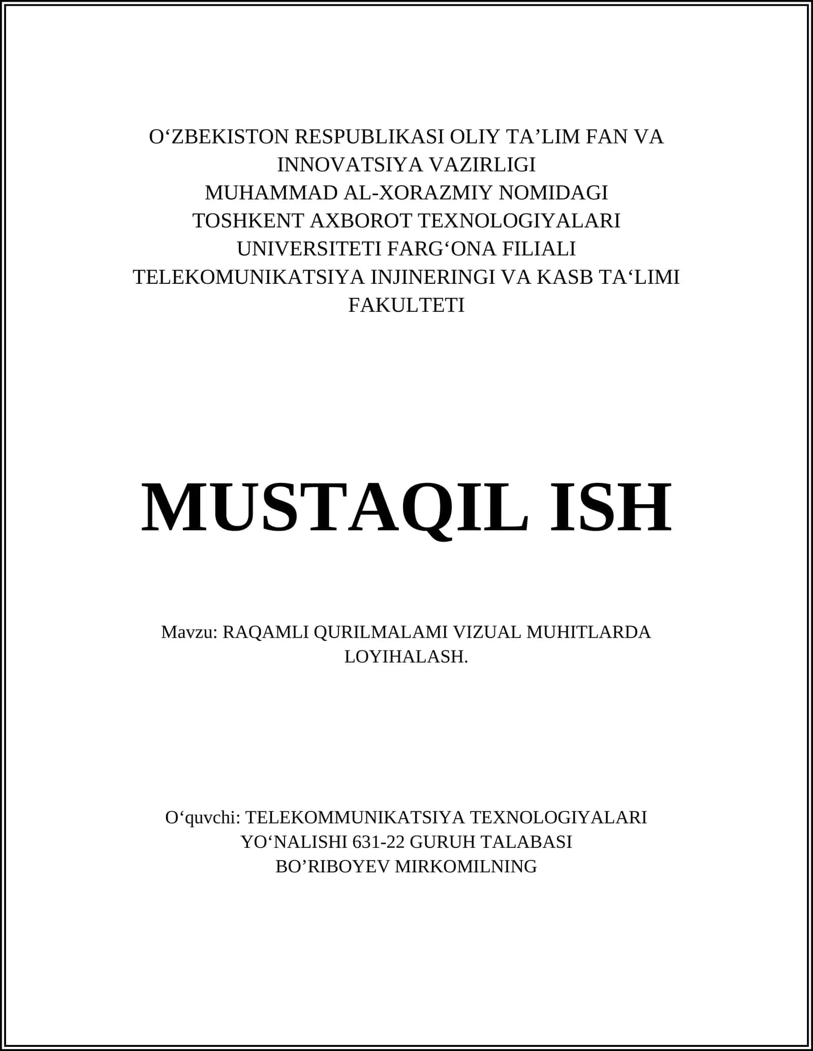 RAQAMLI QURILMALAMI VIZUAL MUHITLARDA LOYIHALASH 1
