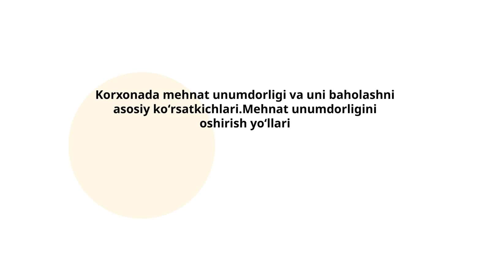 Mehnat unumdorligi oshirish 1