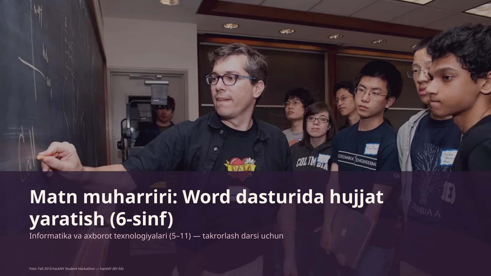 Word dasturida hujjat yaratish (6-sinf) 1