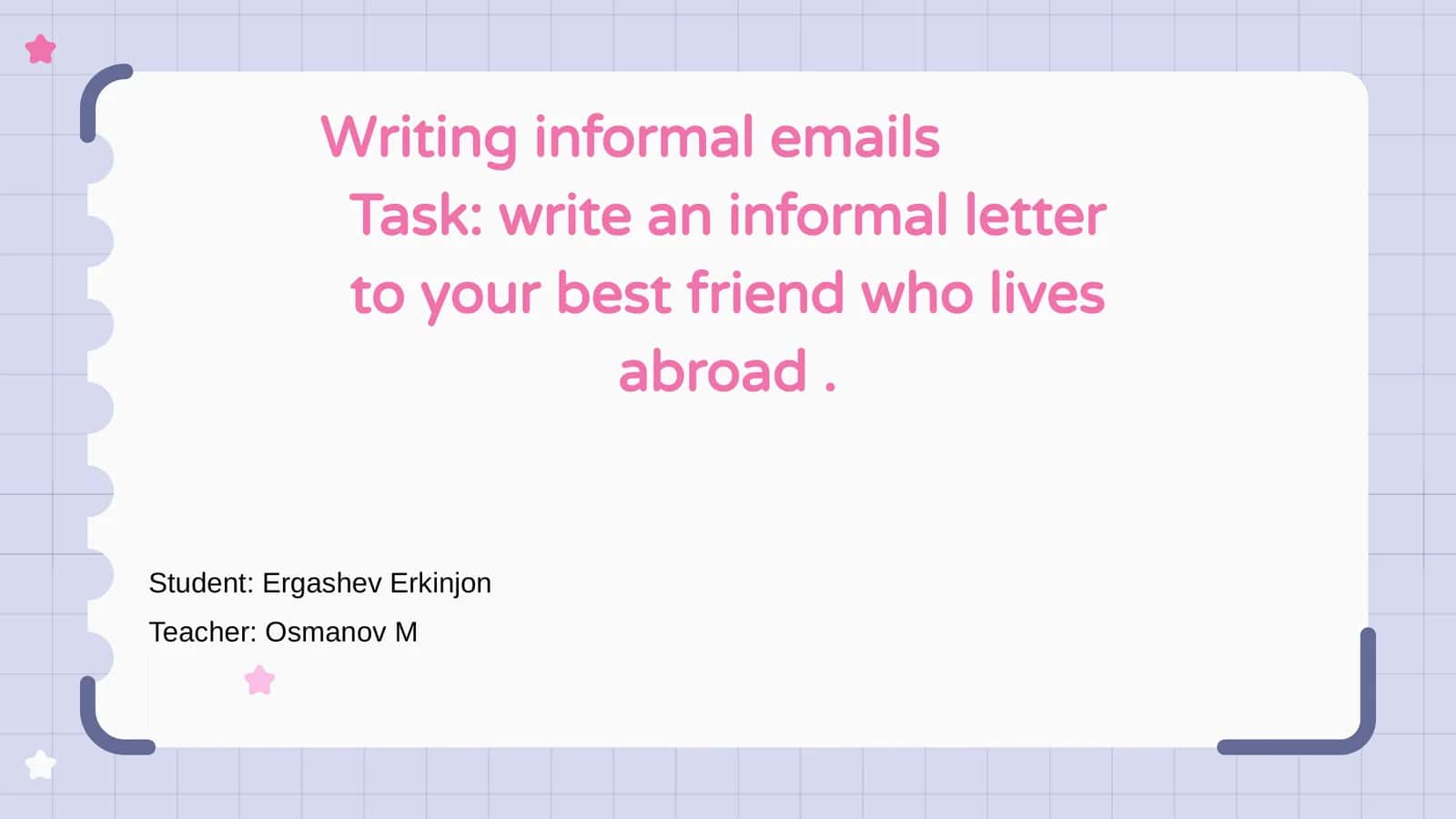 Informal Emails Writing 1