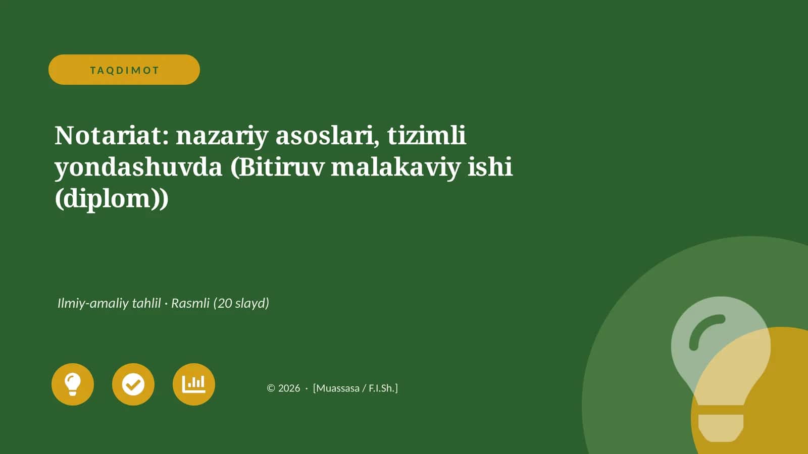 TAQDIMOT 1