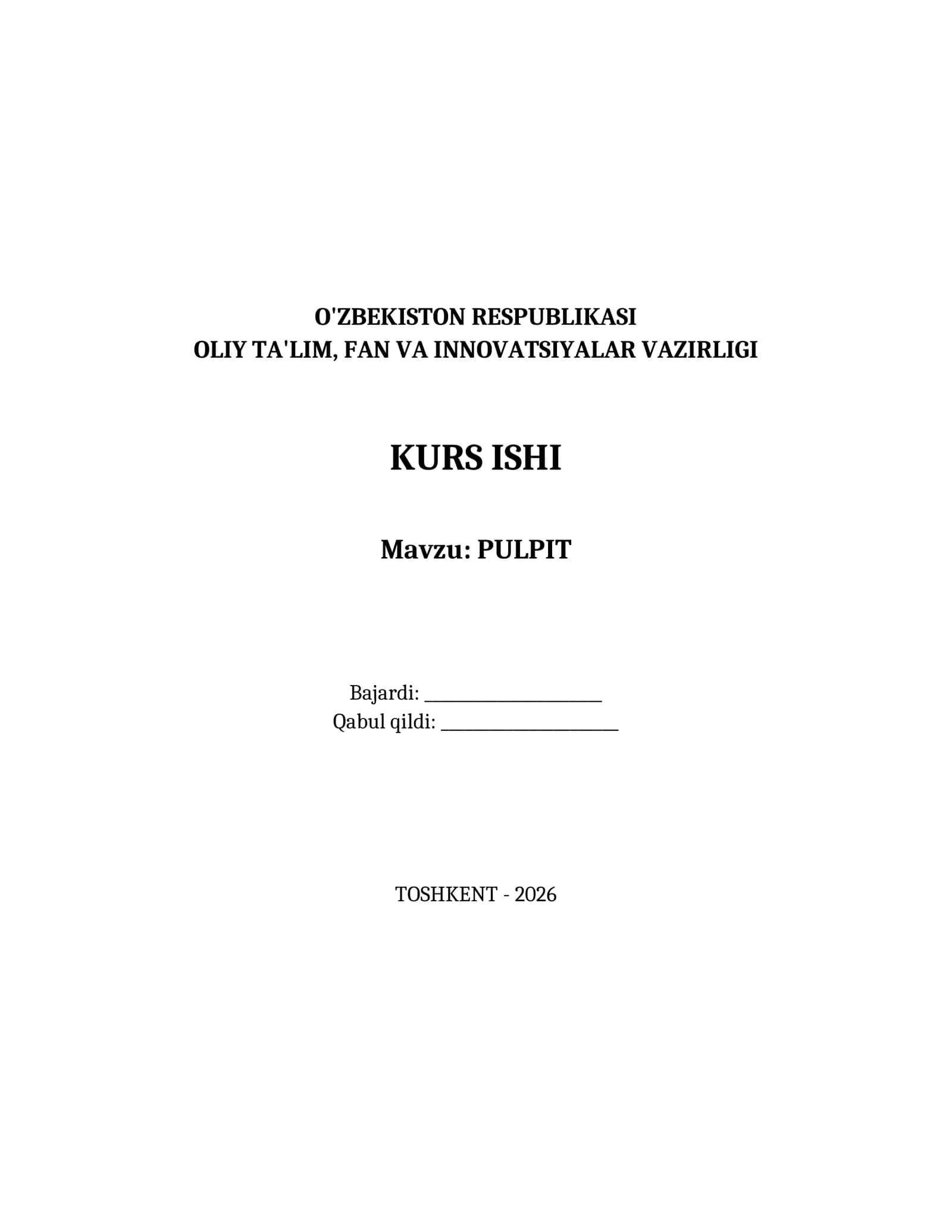 PULPIT 1