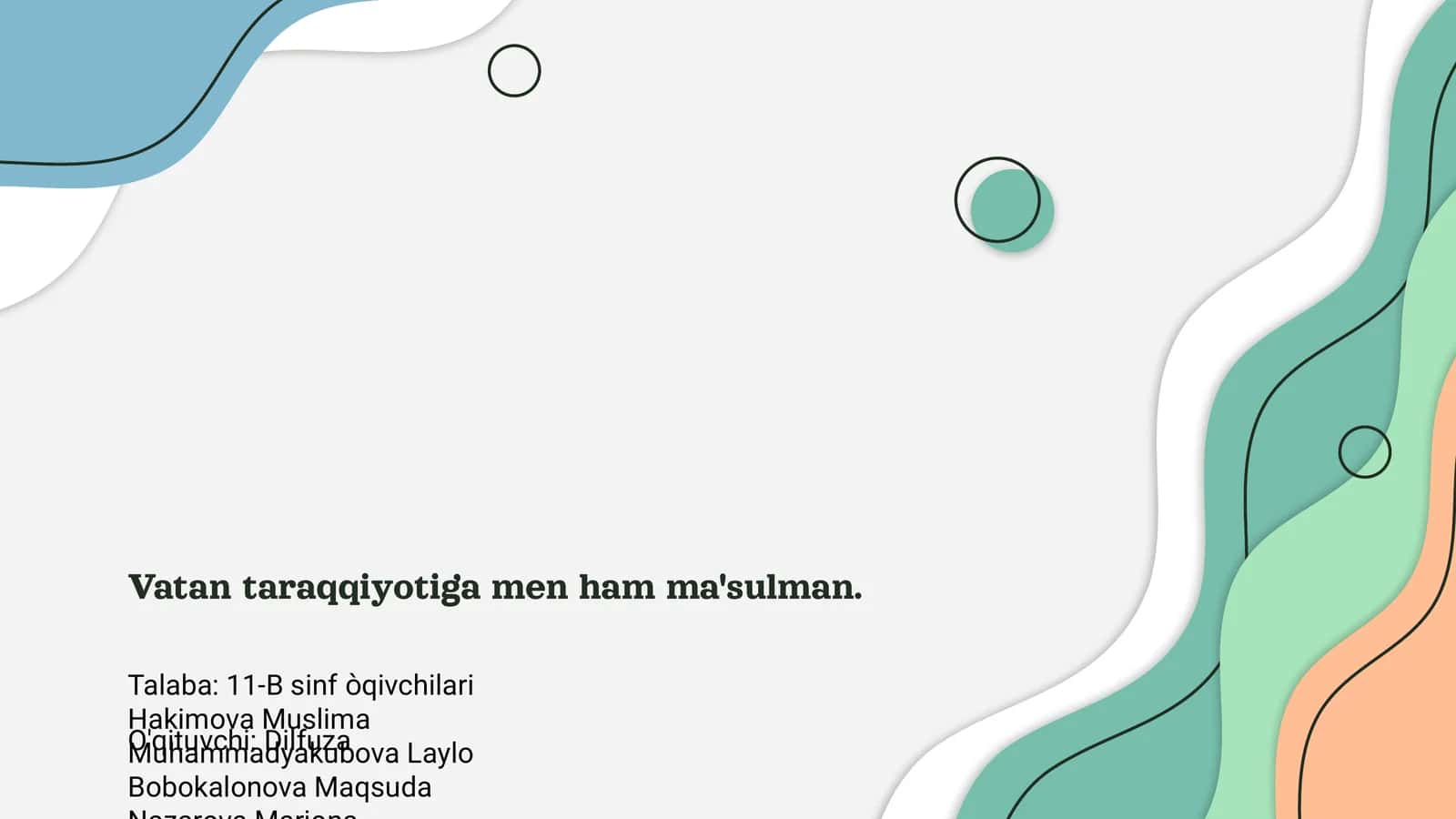 Vatan taraqqiyotiga men ham ma'sulman 1