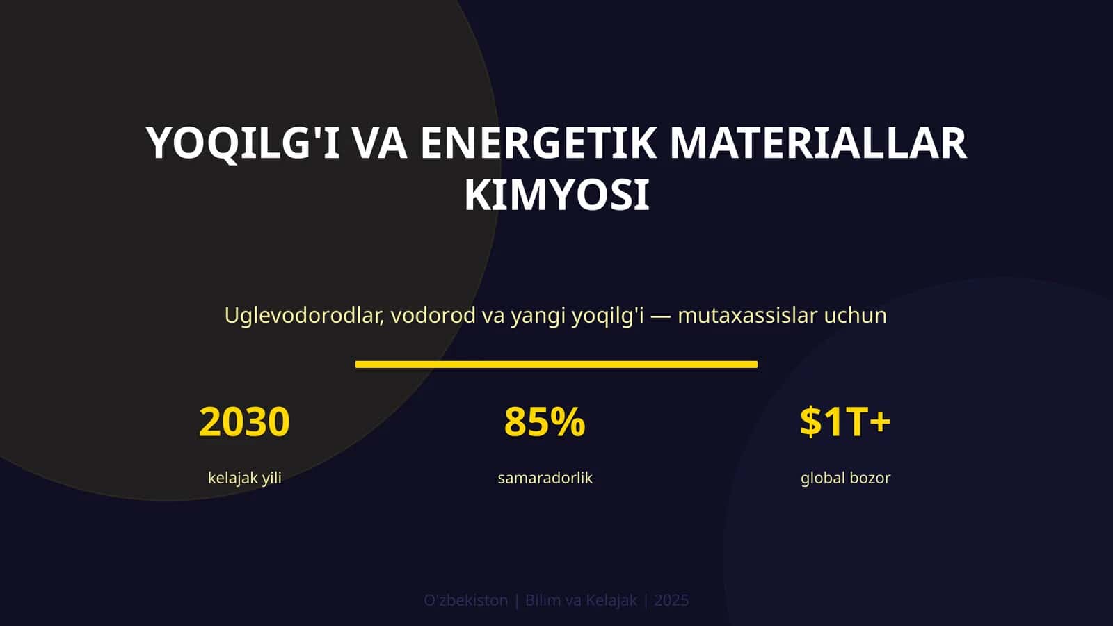 Yoqilg'i va energetik materiallar kimyosi 1