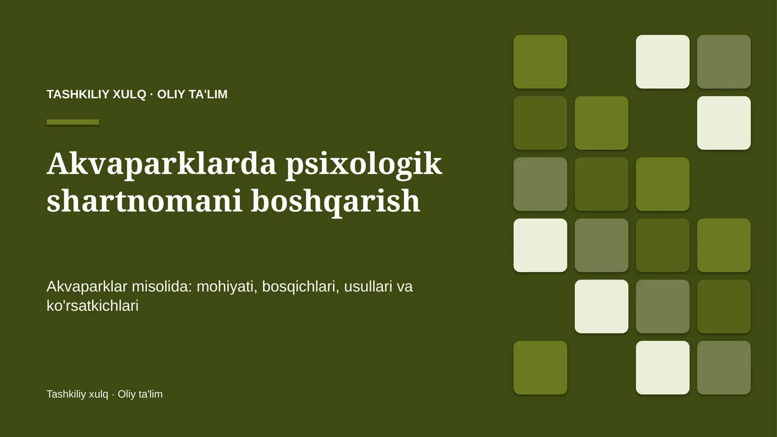 Akvaparklarda psixologik shartnomani boshqarish 1