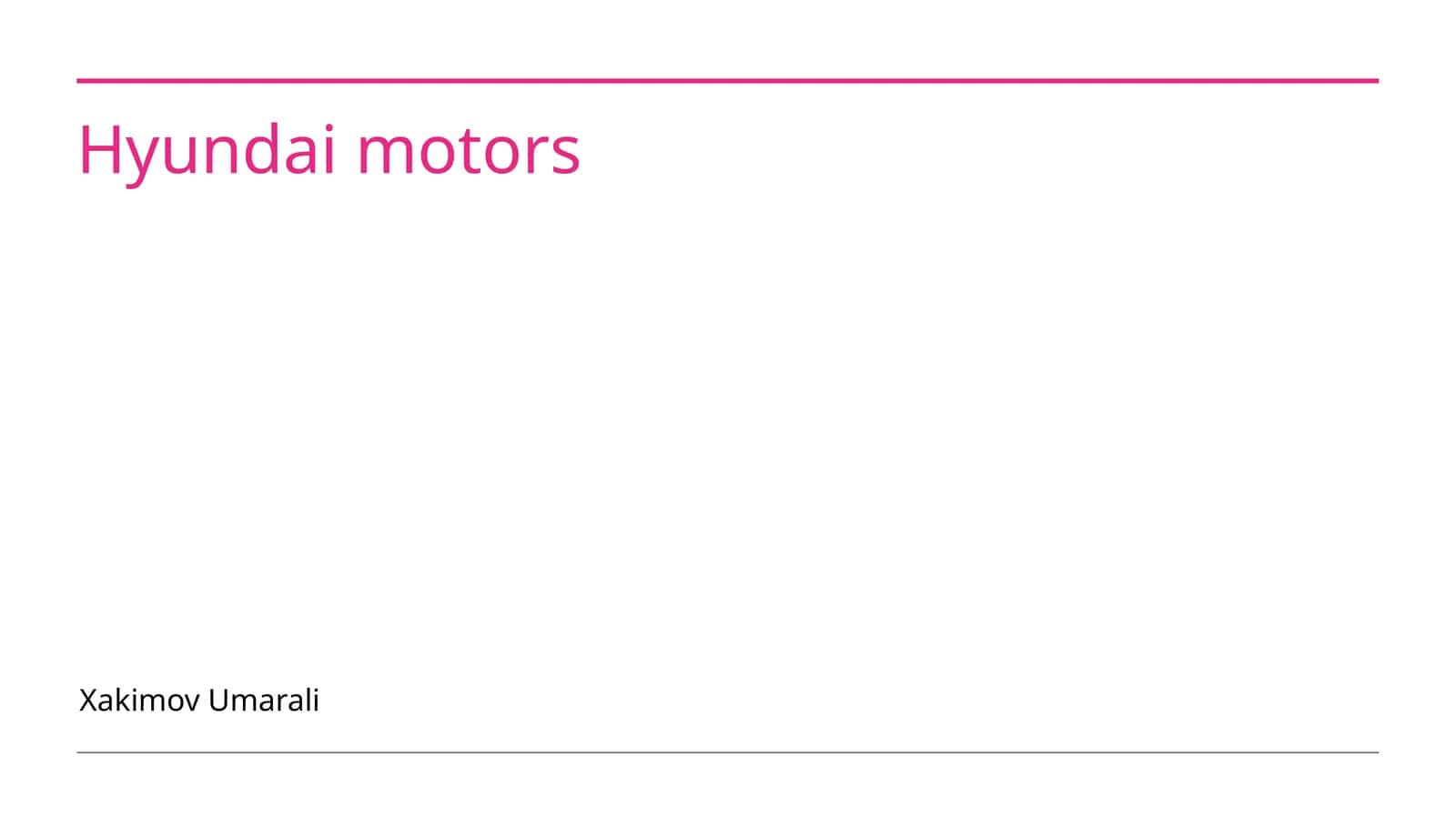 Hyundai Motors 1