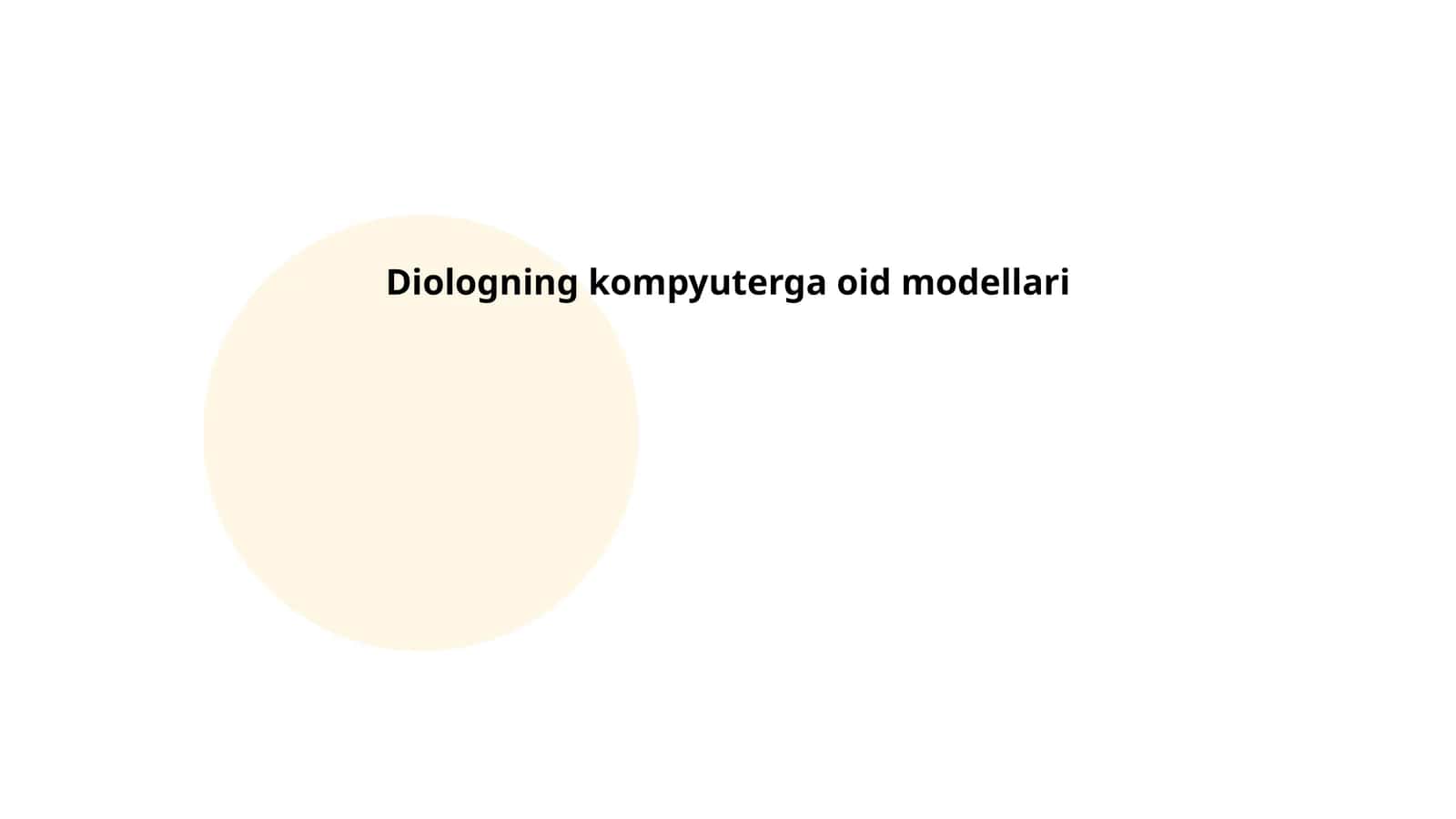 Diologning kompyuterga oid modellari 1