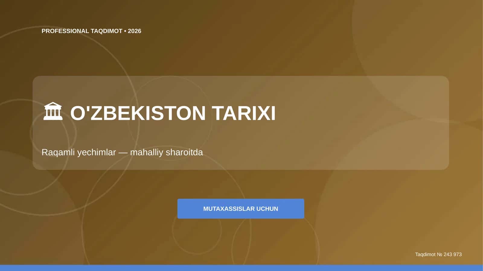 O'ZBEKISTON TARIXI 1
