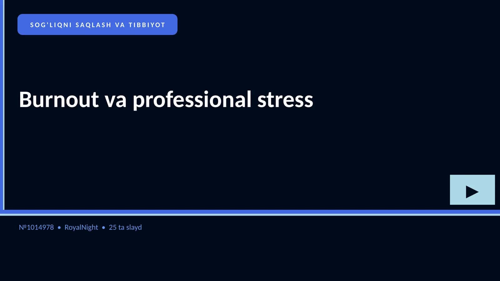 Burnout va professional stress 1