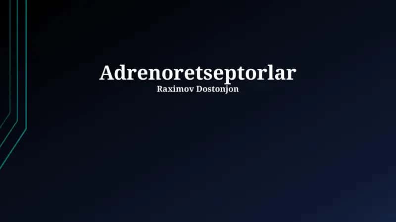 Adrenoretseptorlar 1