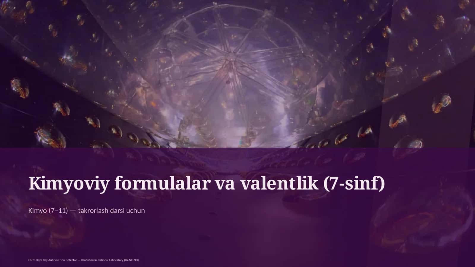 Kimyoviy formulalar va valentlik (7-sinf) 1