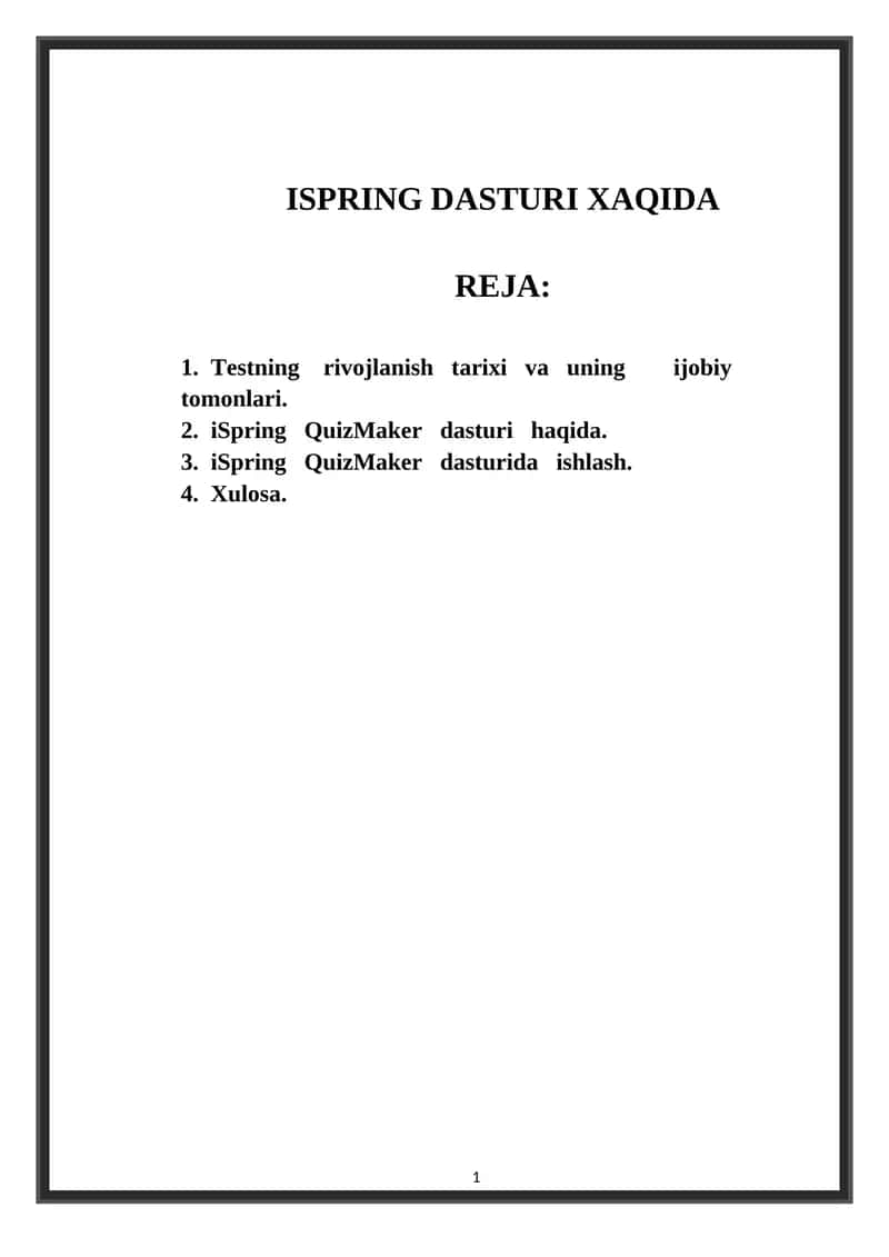iSpring QuizMaker dasturi 1