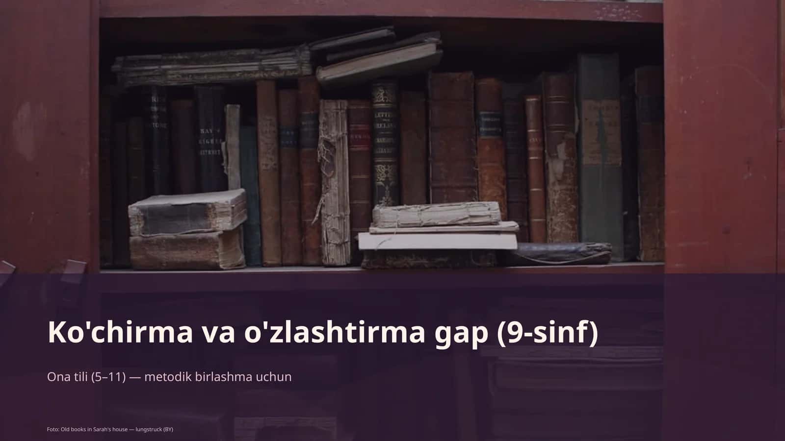 Ko'chirma va o'zlashtirma gap (9-sinf) 1