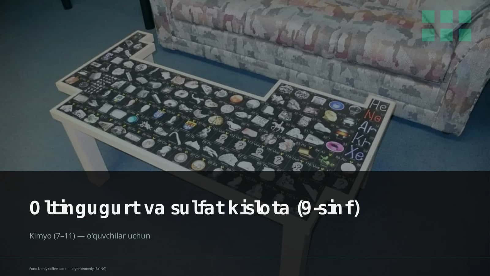 Oltingugurt va sulfat kislota (9-sinf) 1