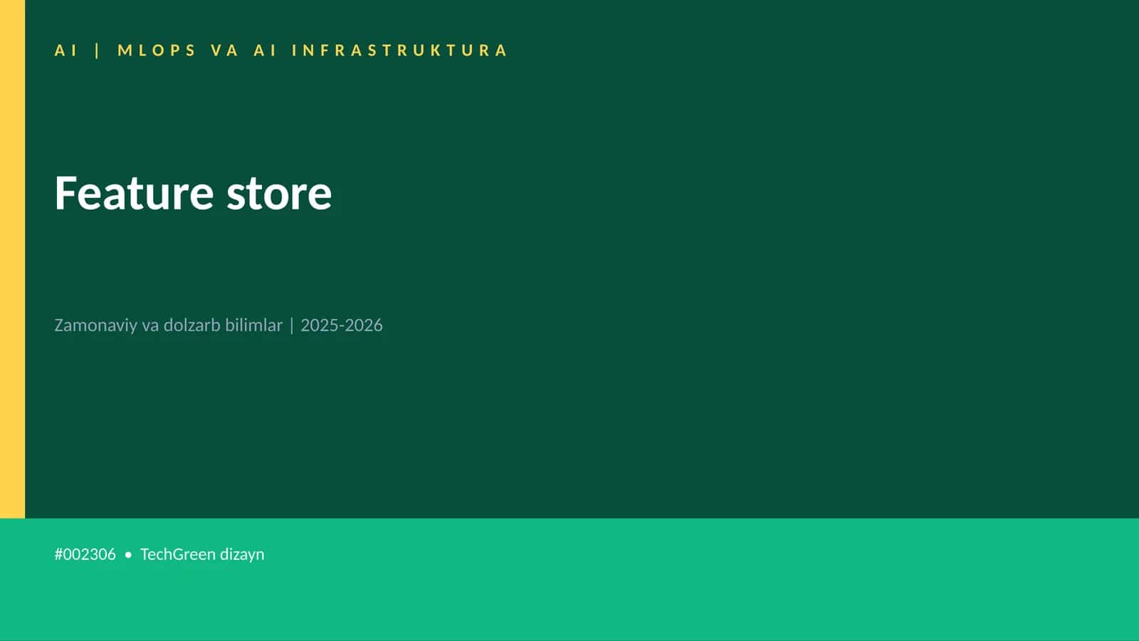 Feature store 1