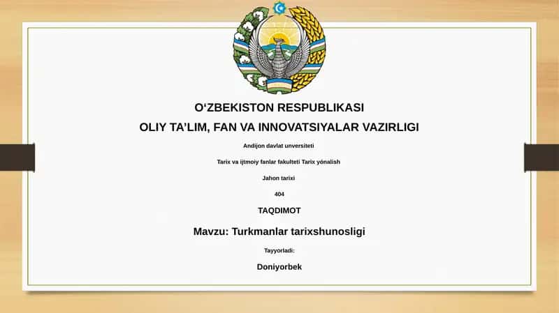 Turkmanlar tarixshunosligi 1