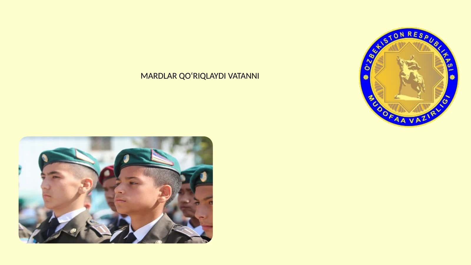 MARDLAR QOʻRIQLAYDI VATANNI 1