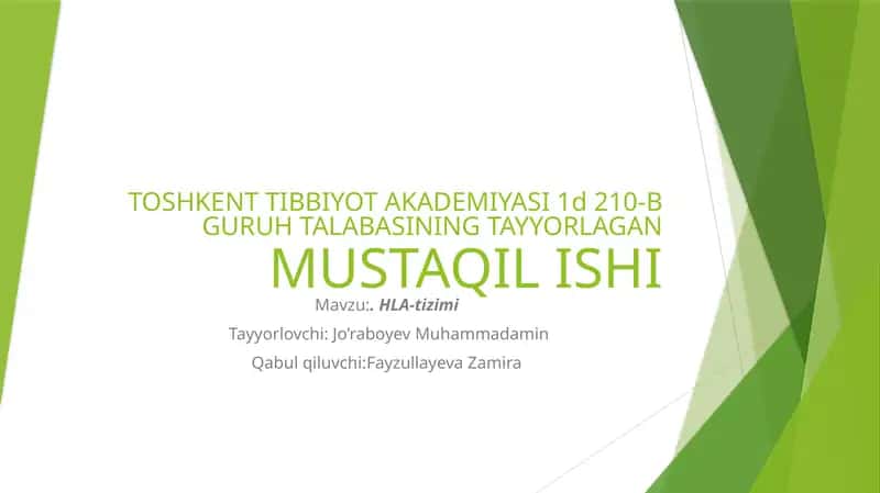 HLA-tizimi 1