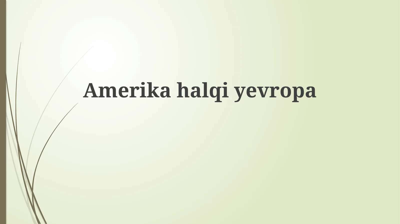 Amerika va Yevropa o'rtasidagi farqlar 1