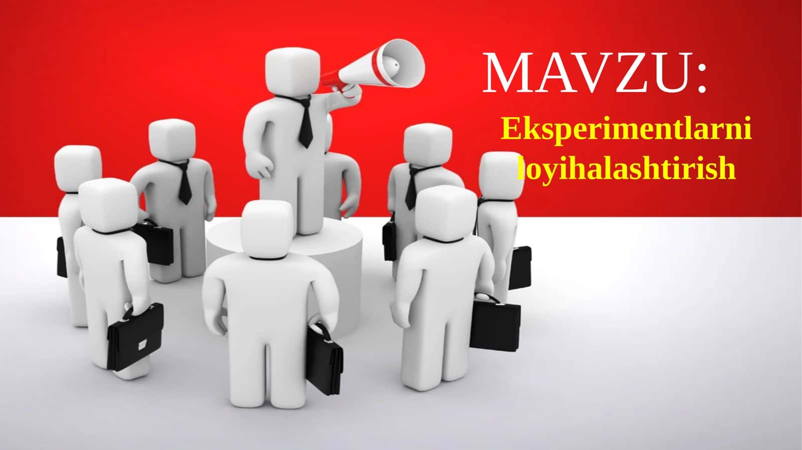 Eksperimentlarni loyihalashtirish 1