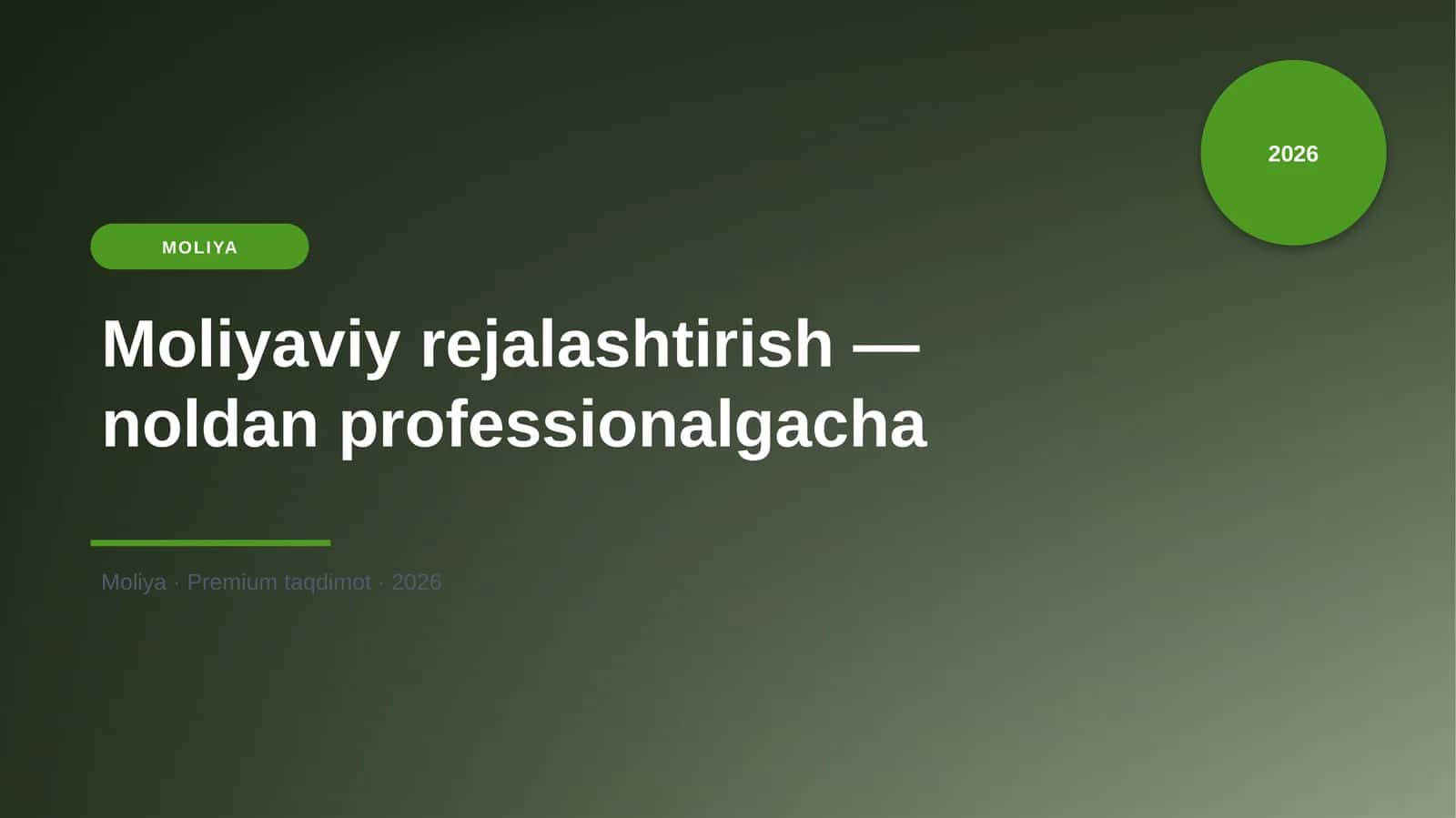 Moliyaviy rejalashtirish — noldan professionalgacha 1