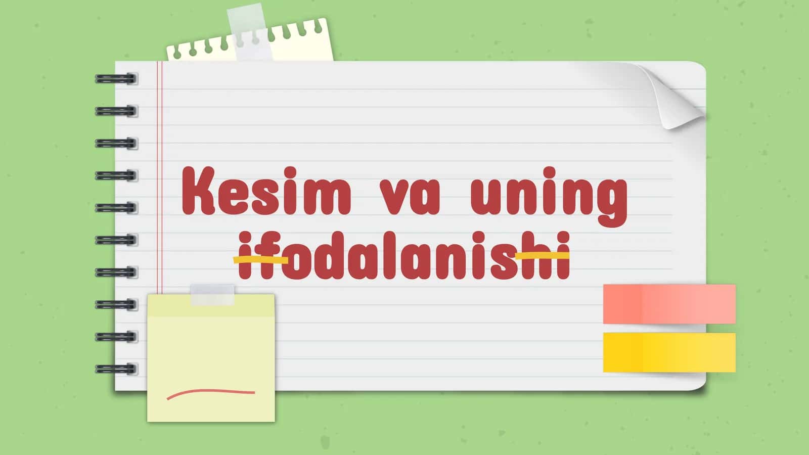 Kesim va uning ifodalanishi 1