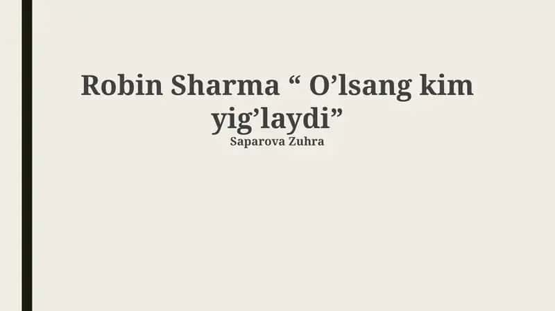 “O’lsang kim yig’laydi” 1