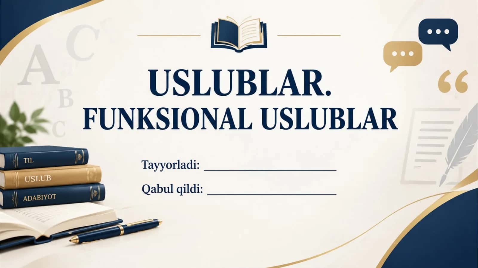 USLUBLAR.  FUNKSIONAL USLUBLAR 1
