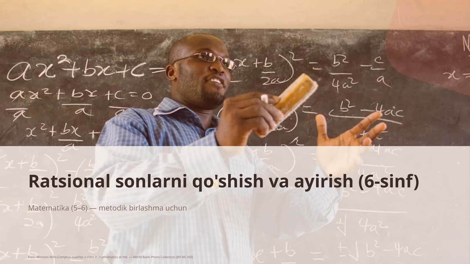 Ratsional sonlarni qo'shish va ayirish (6-sinf) 1