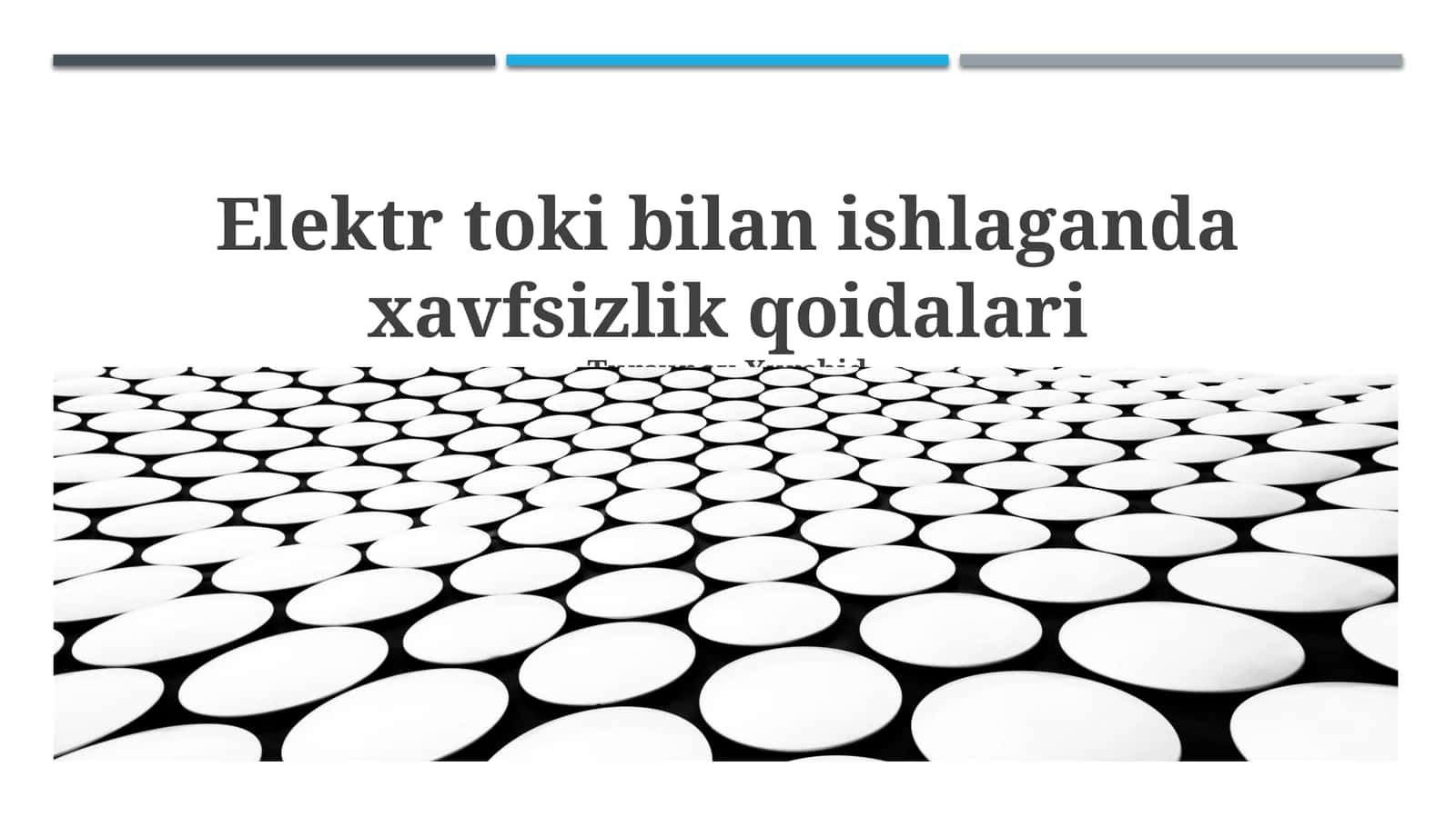 Elektr toki bilan ishlaganda xavfsizlik qoidalari 1