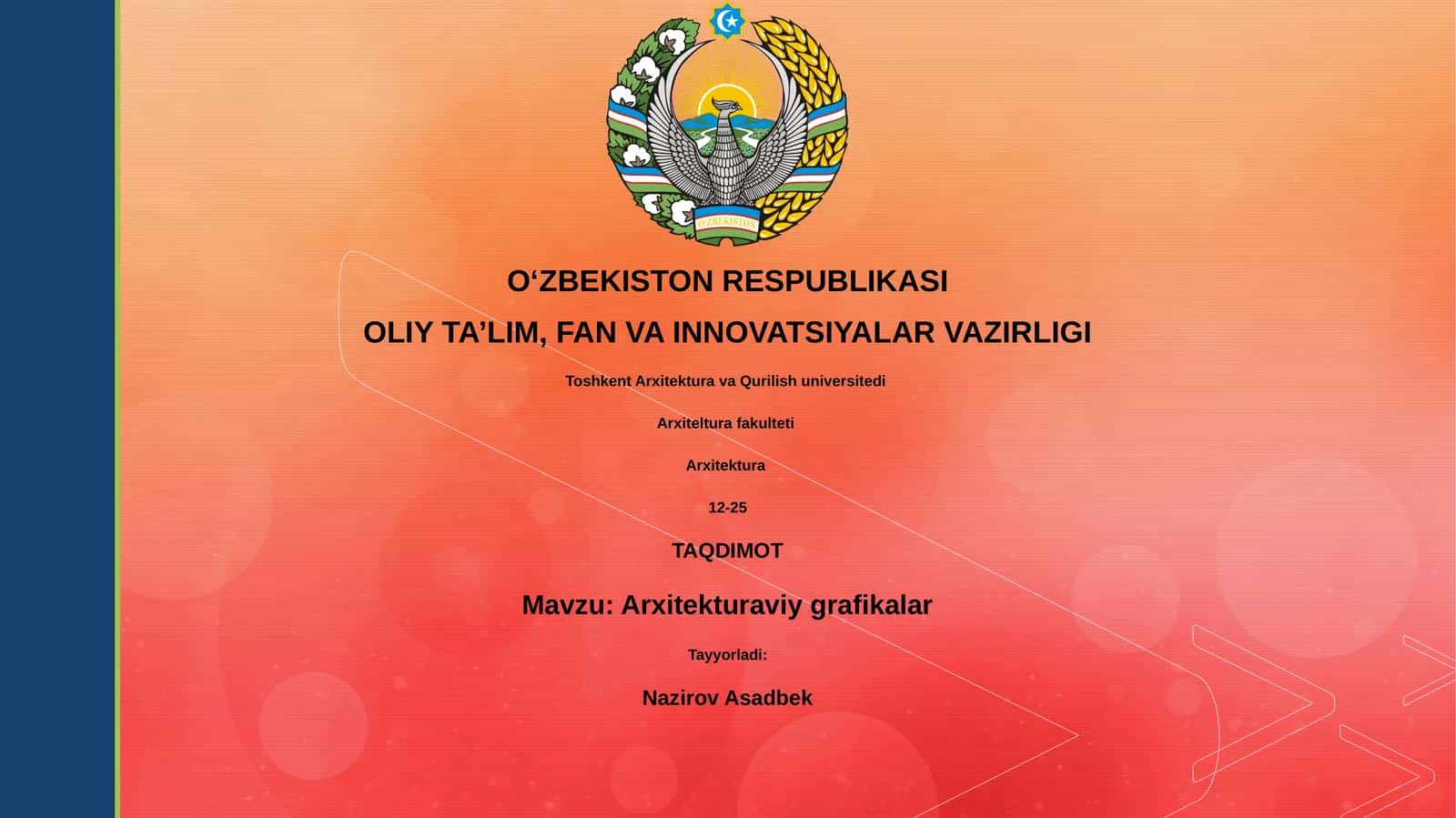 Arxitekturaviy grafikalar 1