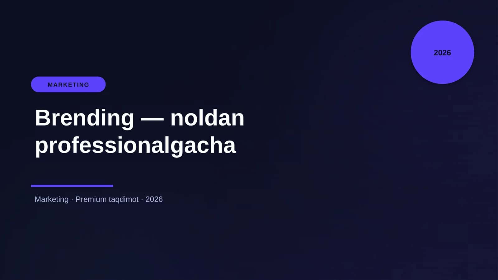 Brending — noldan professionalgacha 1