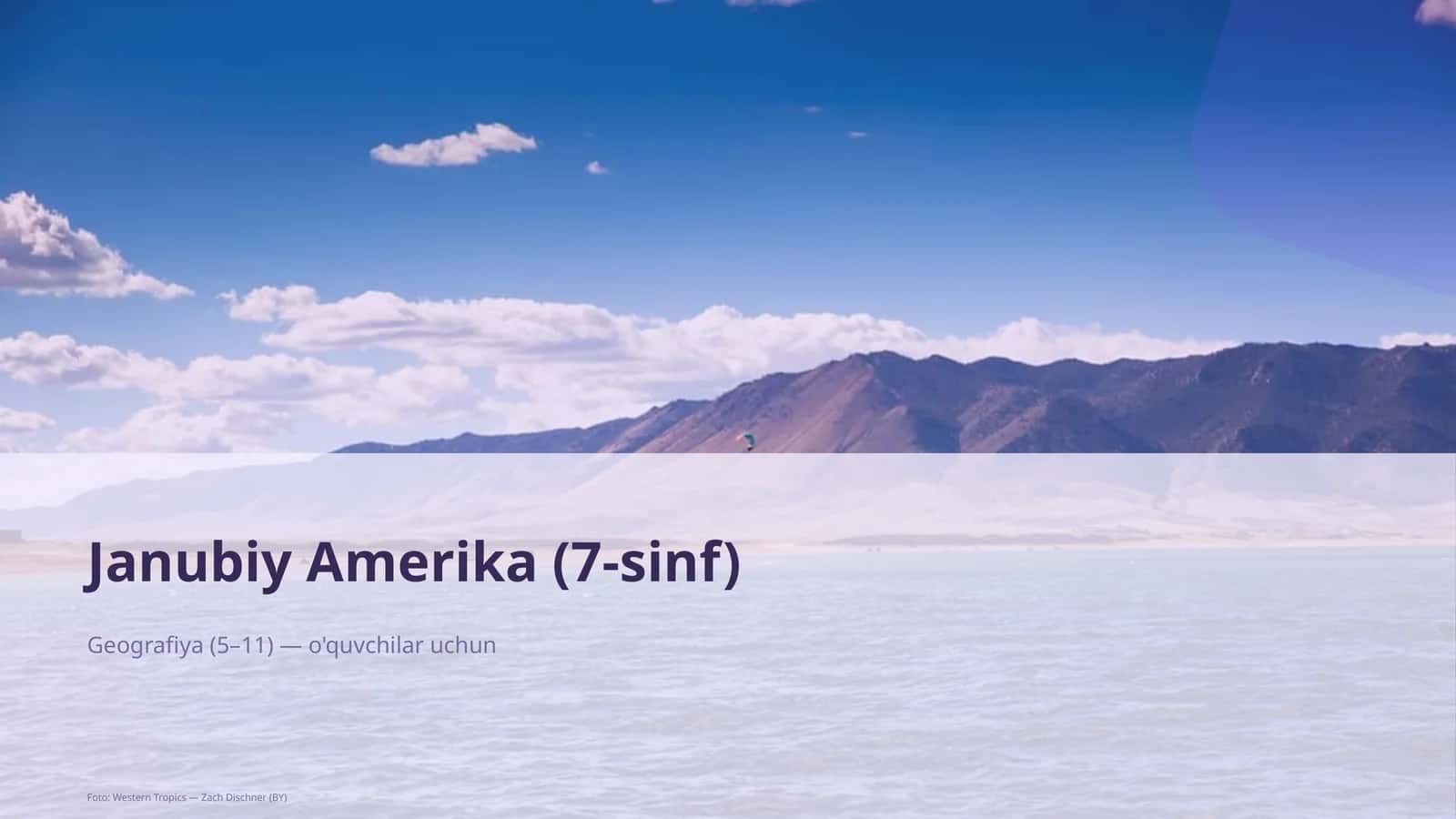 Janubiy Amerika (7-sinf) 1