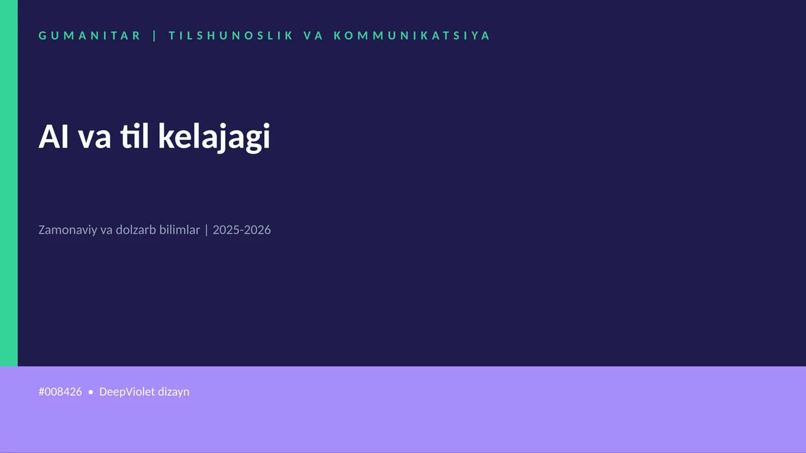 AI va til kelajagi 1