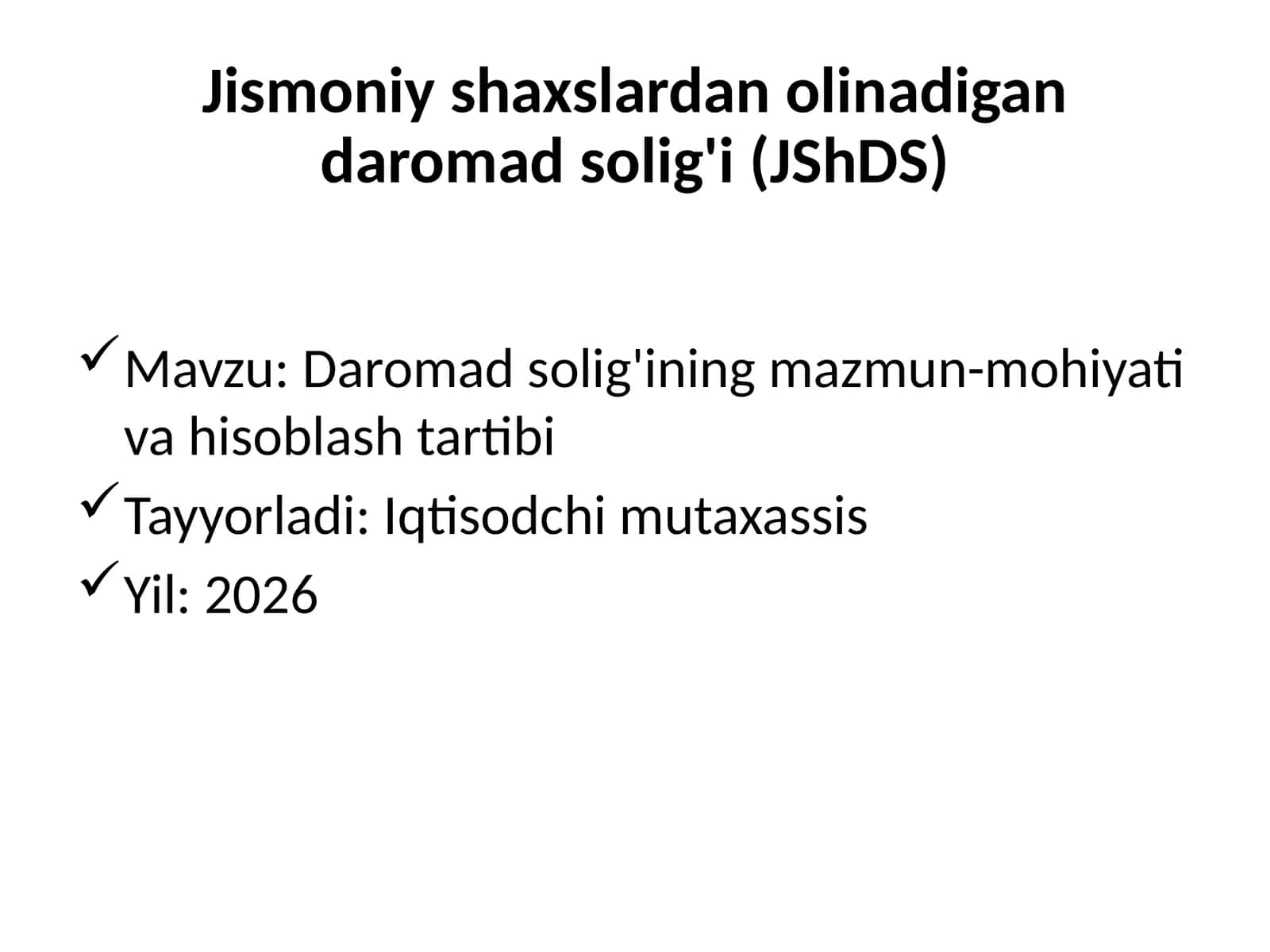 Daromad solig'i 1