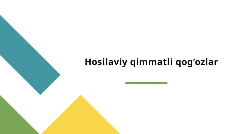 Hosilaviy qimmatliq o'g'ozlar 1