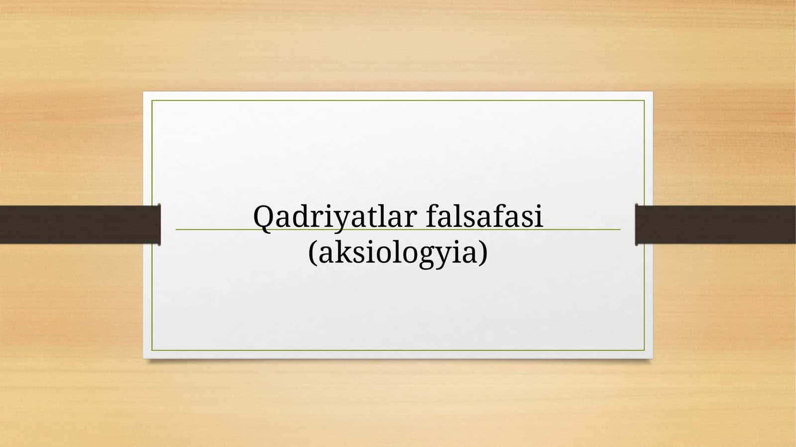 Falasafa fanidan slayd 1