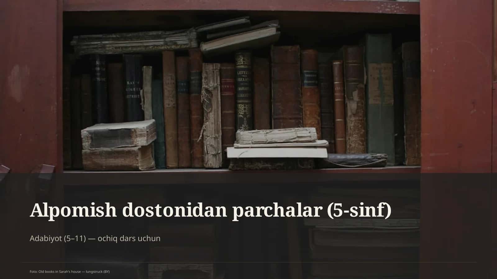 Alpomish dostonidan parchalar (5-sinf) 1
