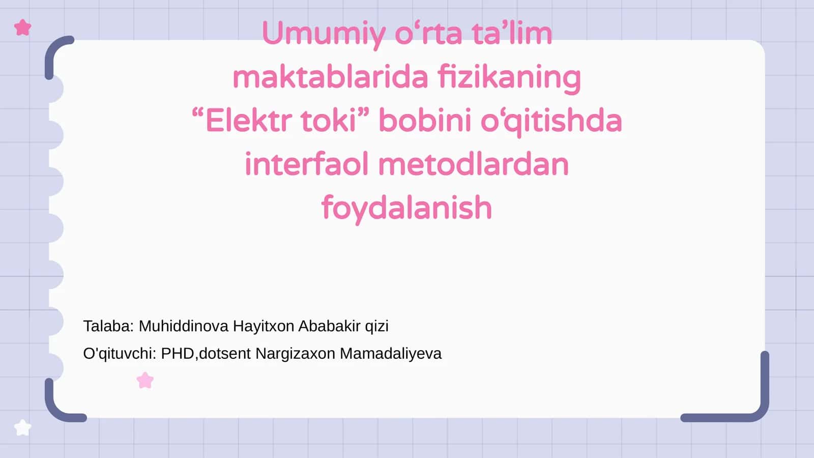 Elektr toki bobini o‘qitishda interfaol metodlar 1