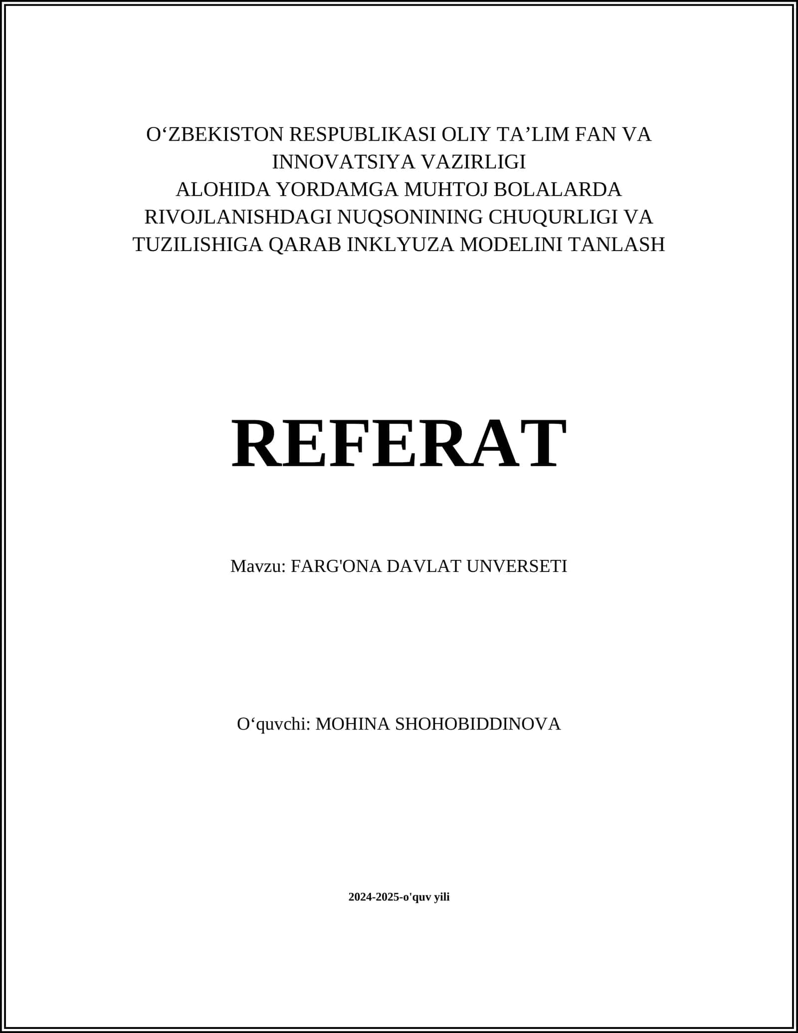 FARG'ONA DAVLAT UNVERSETI 1