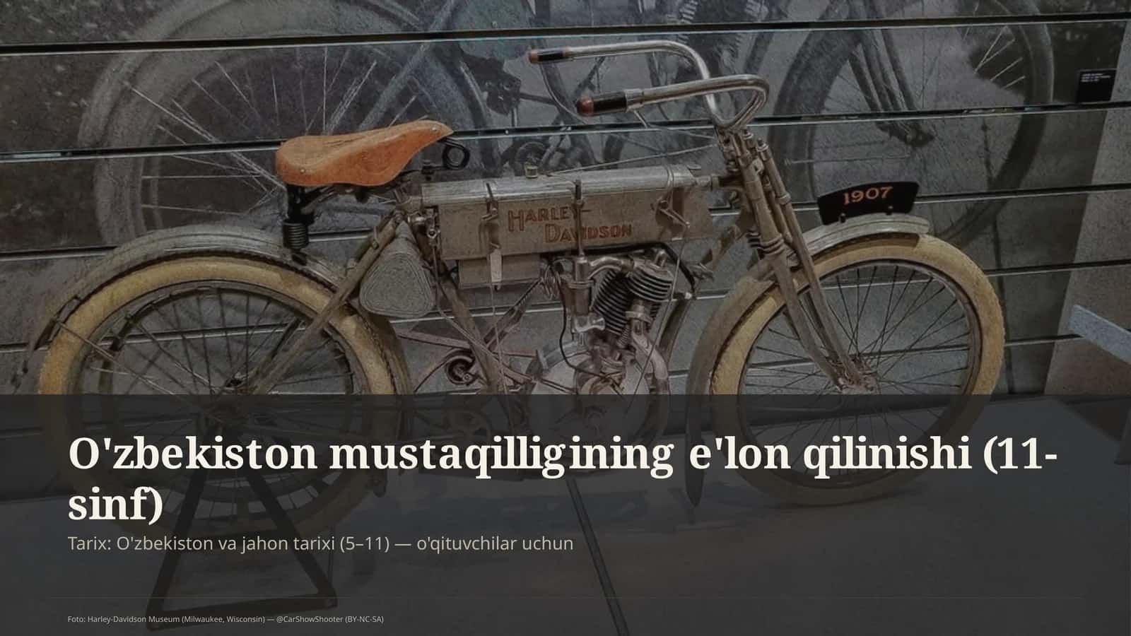 O'zbekiston mustaqilligining e'lon qilinishi (11-sinf) 1
