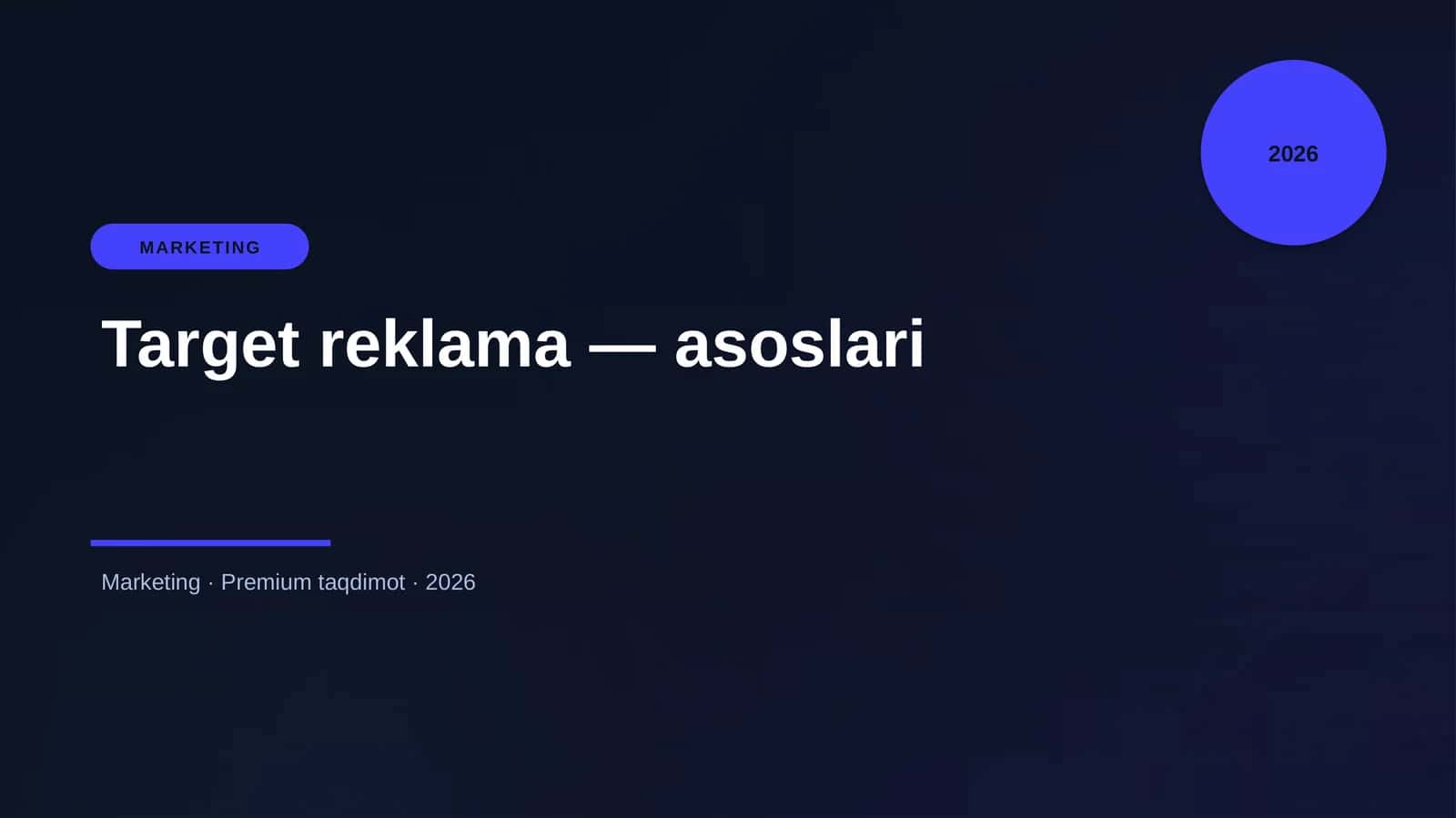 Target reklama — asoslari 1