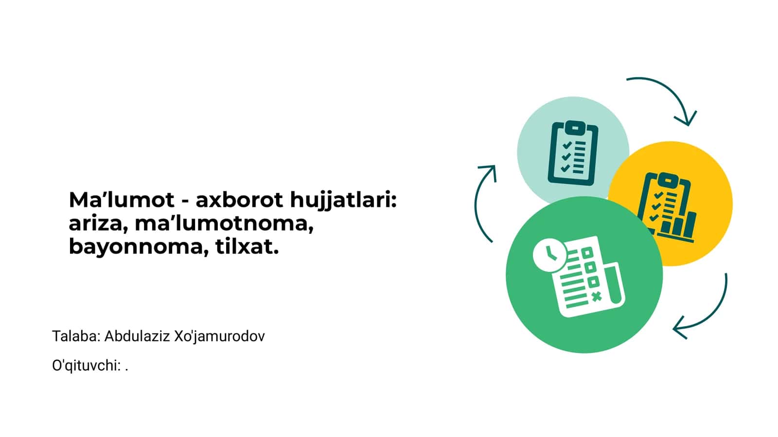 Maʼlumot va axborot hujjatlari 1