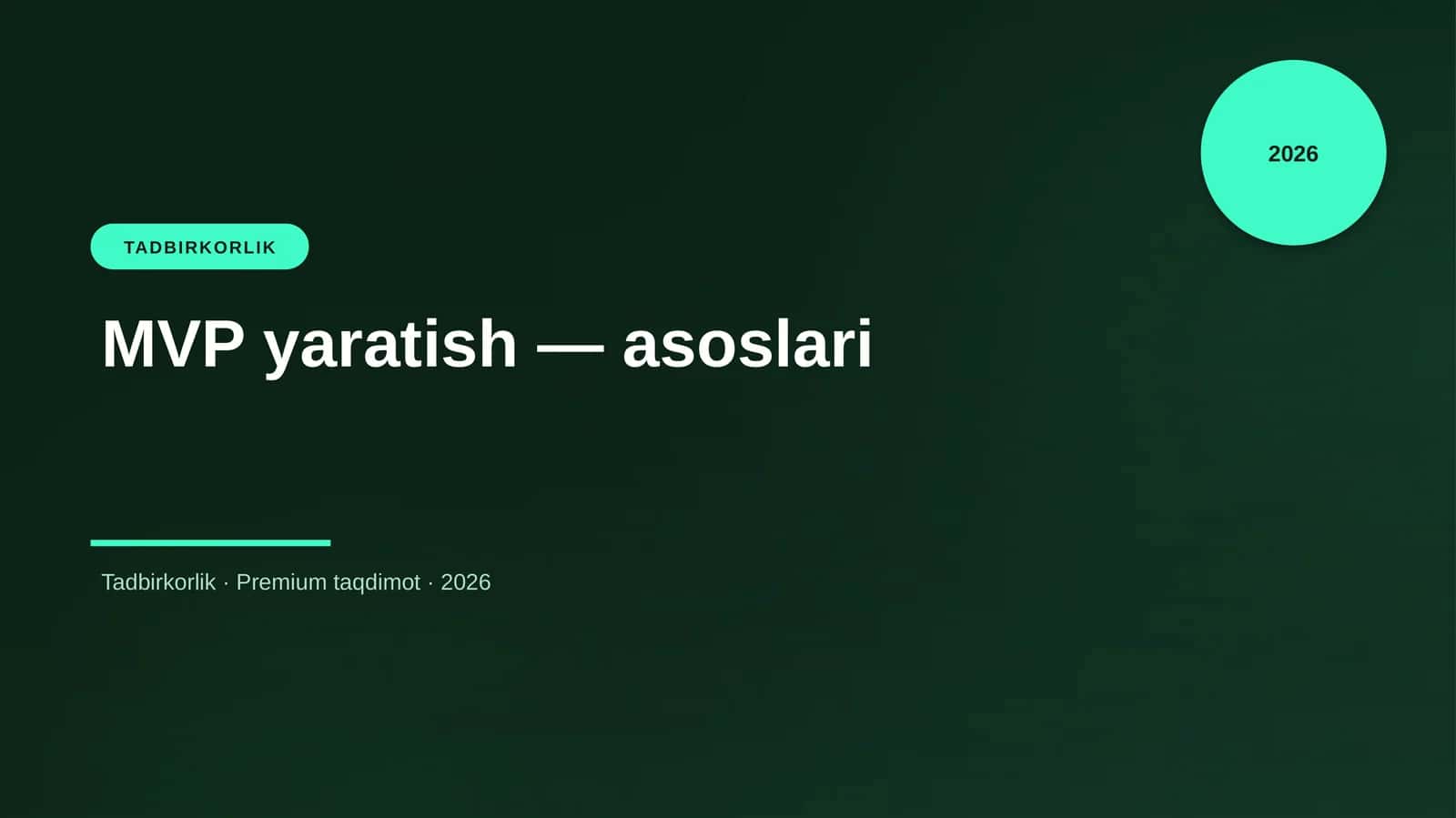 MVP yaratish — asoslari 1