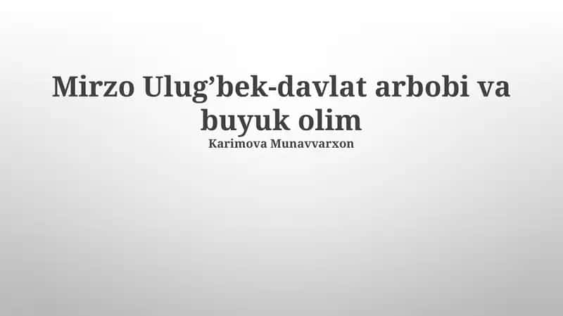 Samarqanddagi Ulug‘bek madrasasi 1