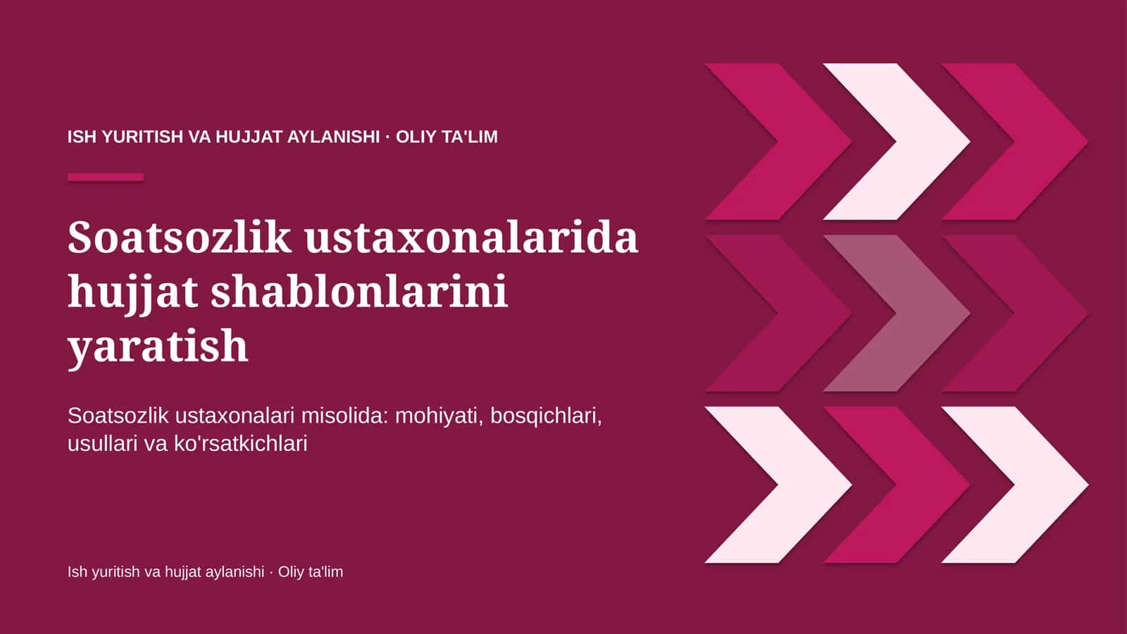 soatsozlik ustaxonalarida hujjat shablonlarini yaratish 4295 1