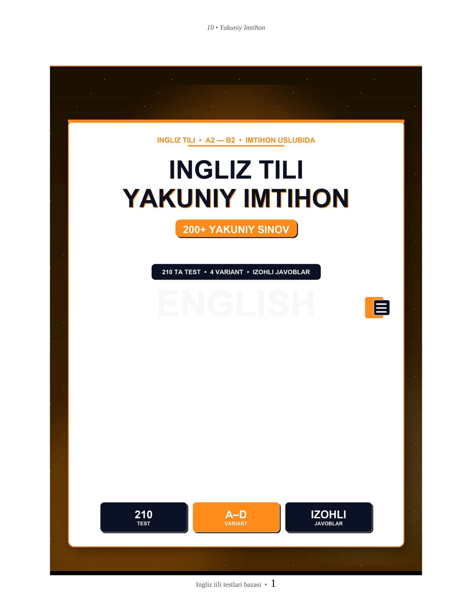 Yakuniy Imtihon 1